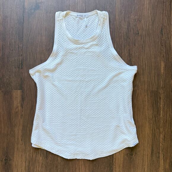 Koral Aerate Netz White Mesh Racerback Tank Top – Women’s Small, Made in USA - Picture 3 of 11